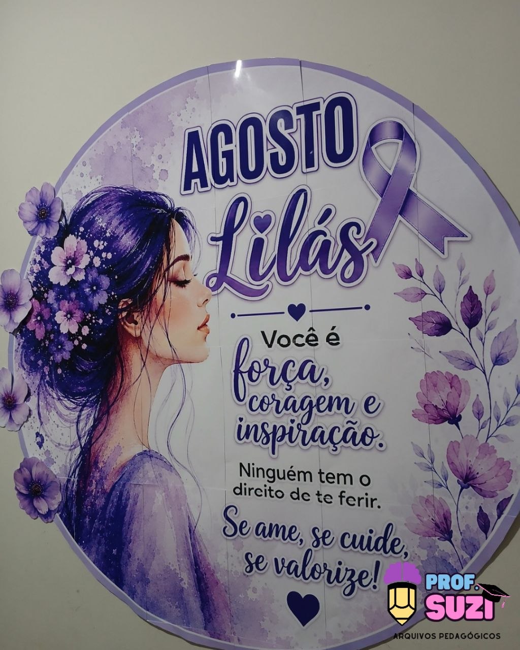 💜 Painel Agosto Lilás — Conscientização e Respeito - Imagem 2