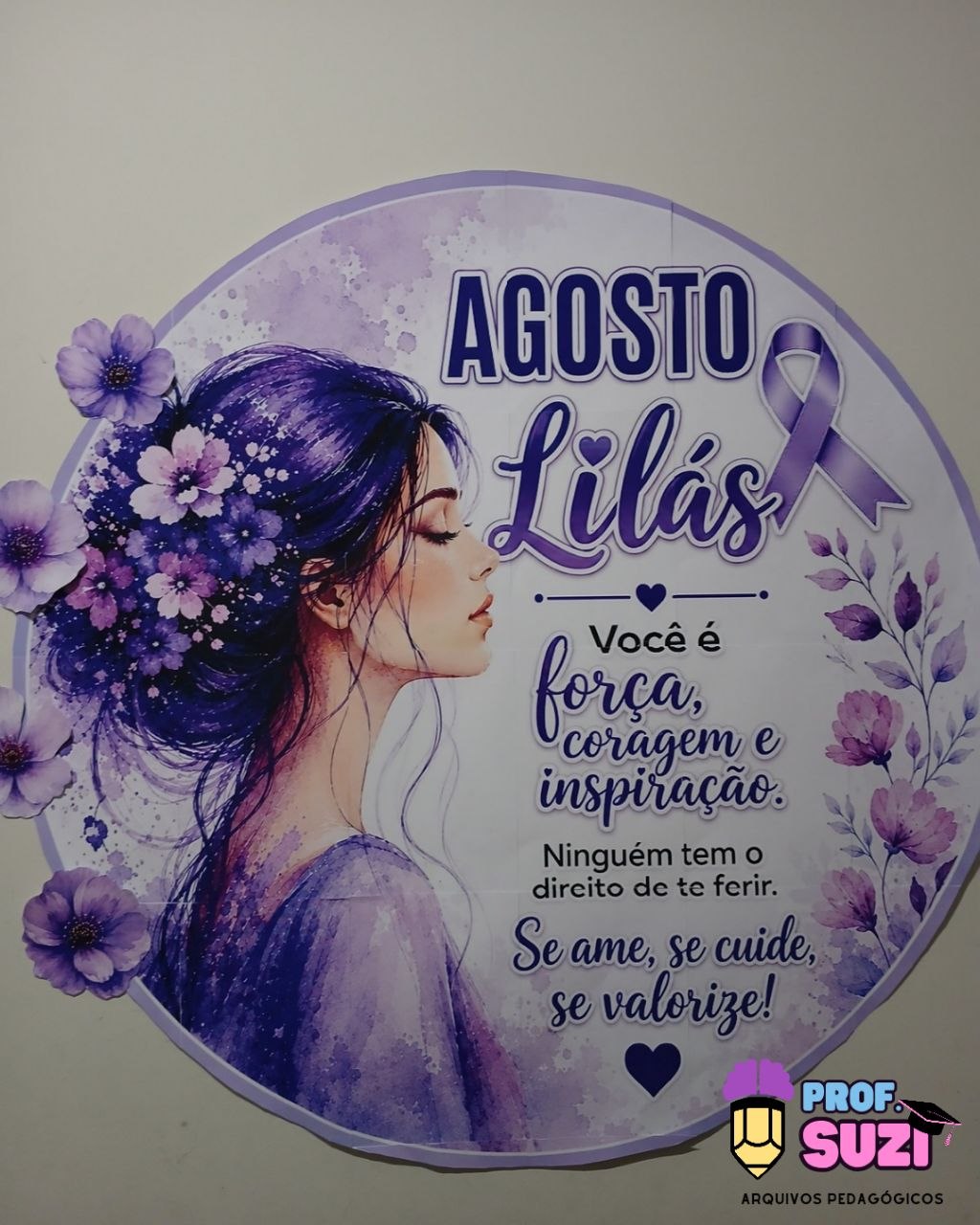 💜 Painel Agosto Lilás — Conscientização e Respeito - Imagem 3