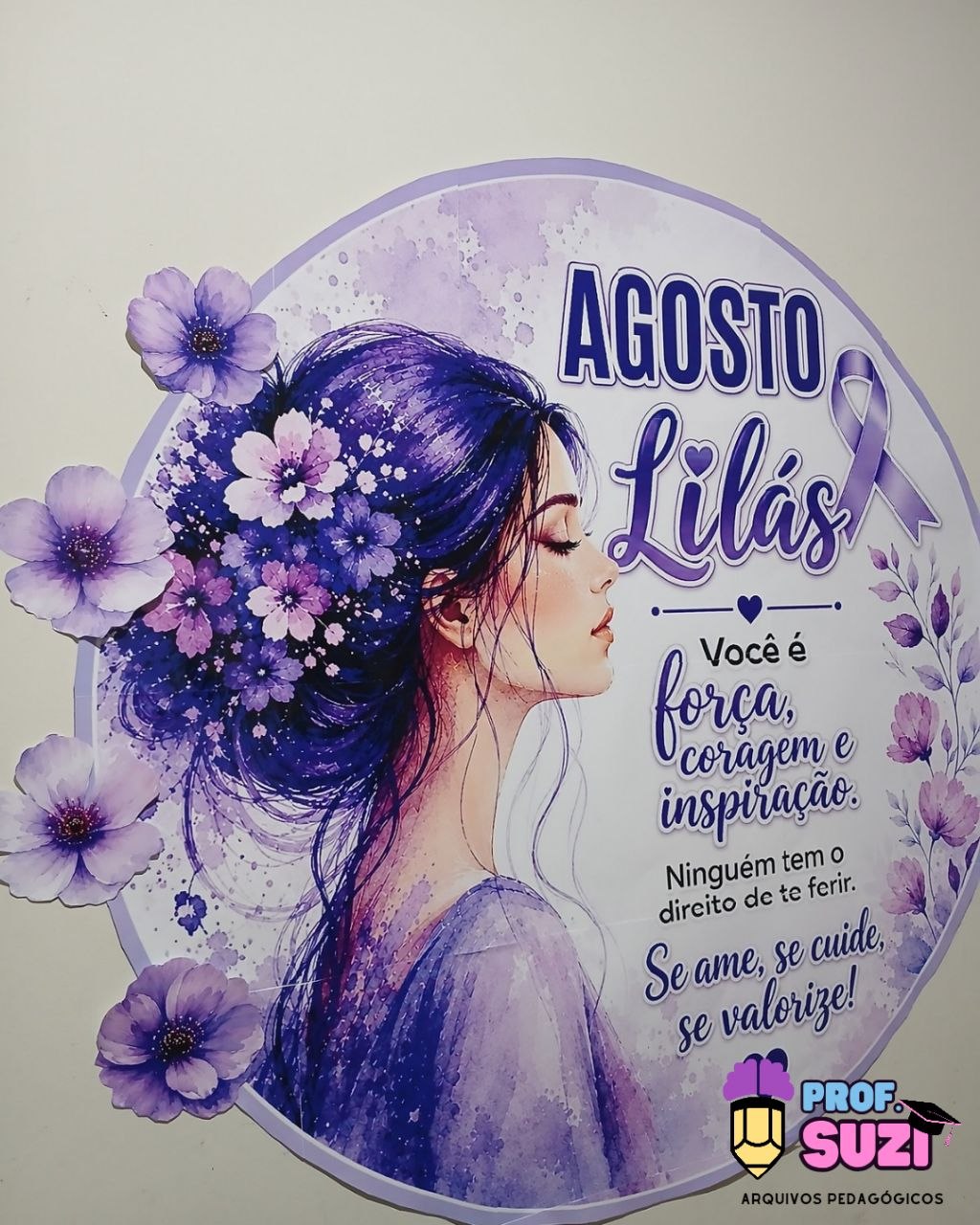 💜 Painel Agosto Lilás — Conscientização e Respeito