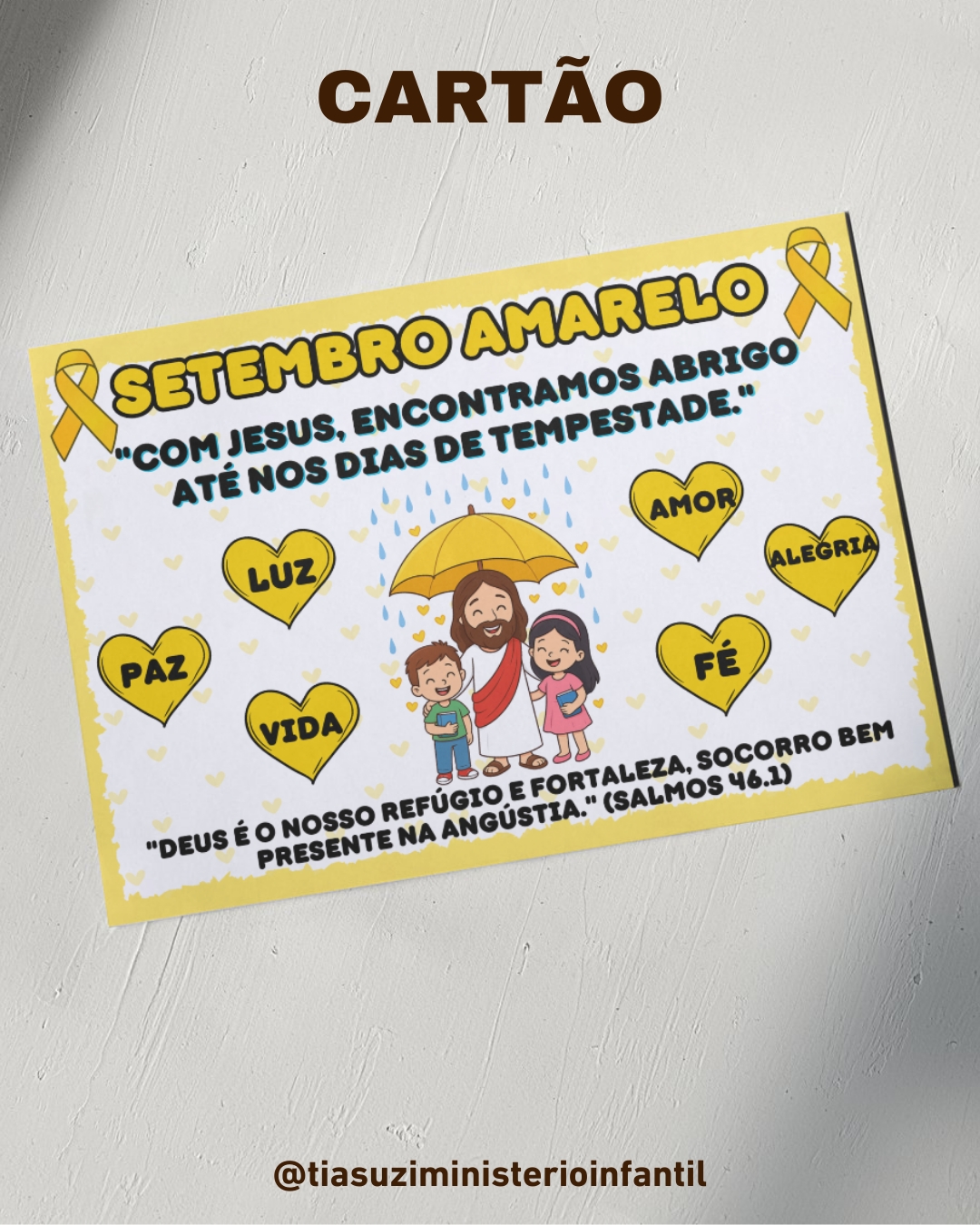 PAINEL SETEMBRO AMARELO- JESUS NOSSO ABRIGO - Imagem 2
