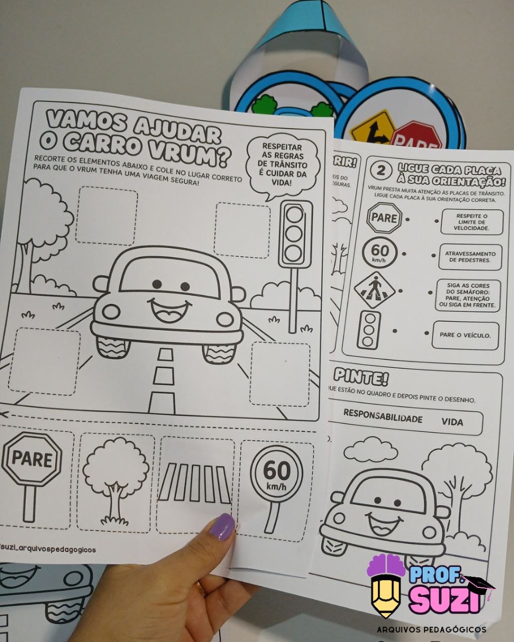 Arquivo Pedagógico Dia do Trânsito – O Carro Vrum + 4 Atividades BÔNUS - Imagem 4