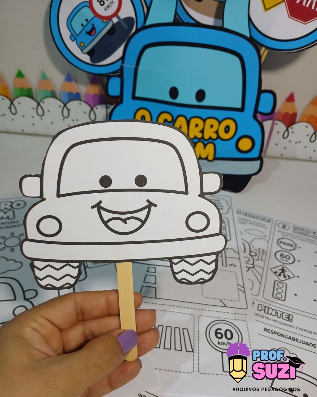 Arquivo Pedagógico Dia do Trânsito – O Carro Vrum + 4 Atividades BÔNUS - Imagem 6