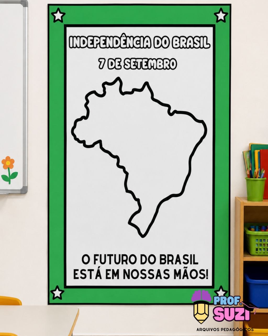 PAINEL INDEPENDÊNCIA DO BRASIL – COLORIR COM AS MÃOS 💚💛 - Imagem 2