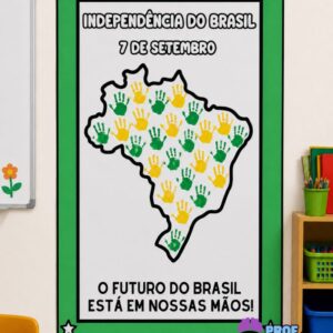 PAINEL INDEPENDÊNCIA DO BRASIL – COLORIR COM AS MÃOS 💚💛