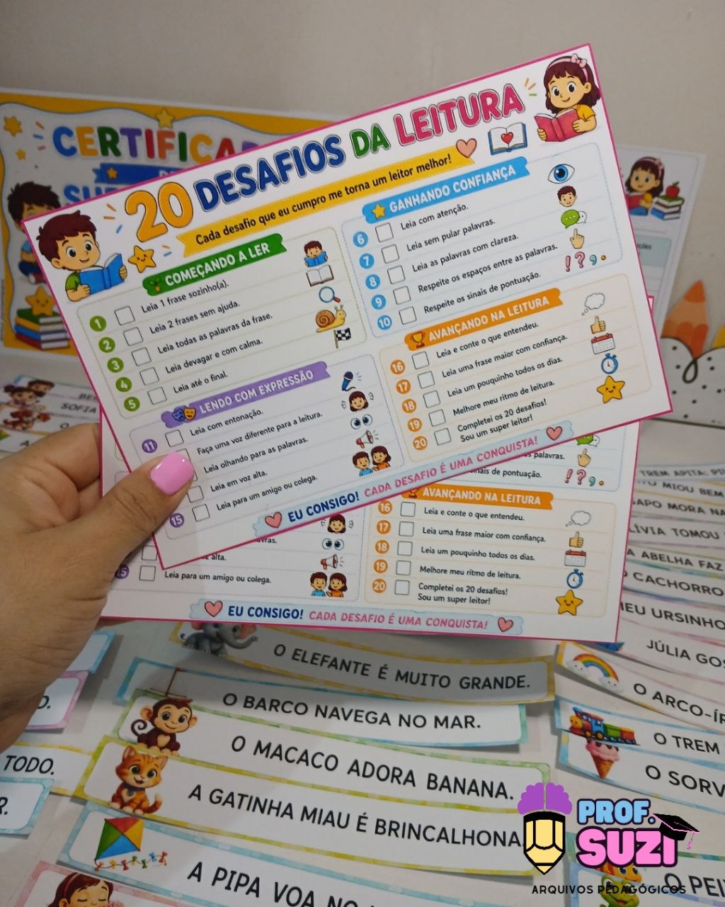 Kit Fluência Leitora – Frases | Material Pedagógico - Imagem 8