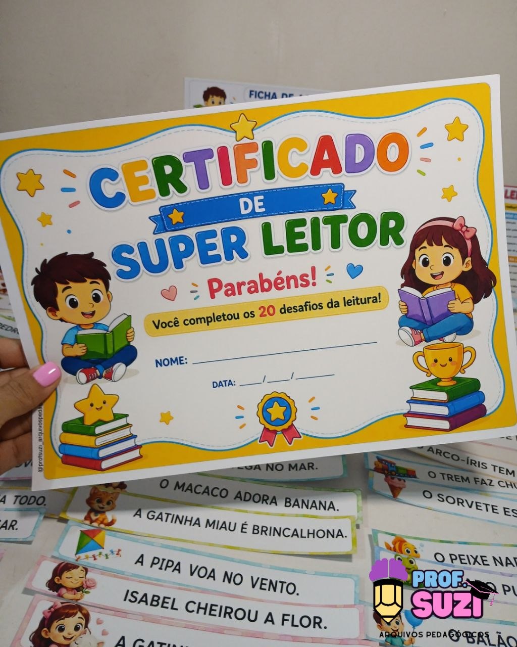 Kit Fluência Leitora – Frases | Material Pedagógico - Imagem 9