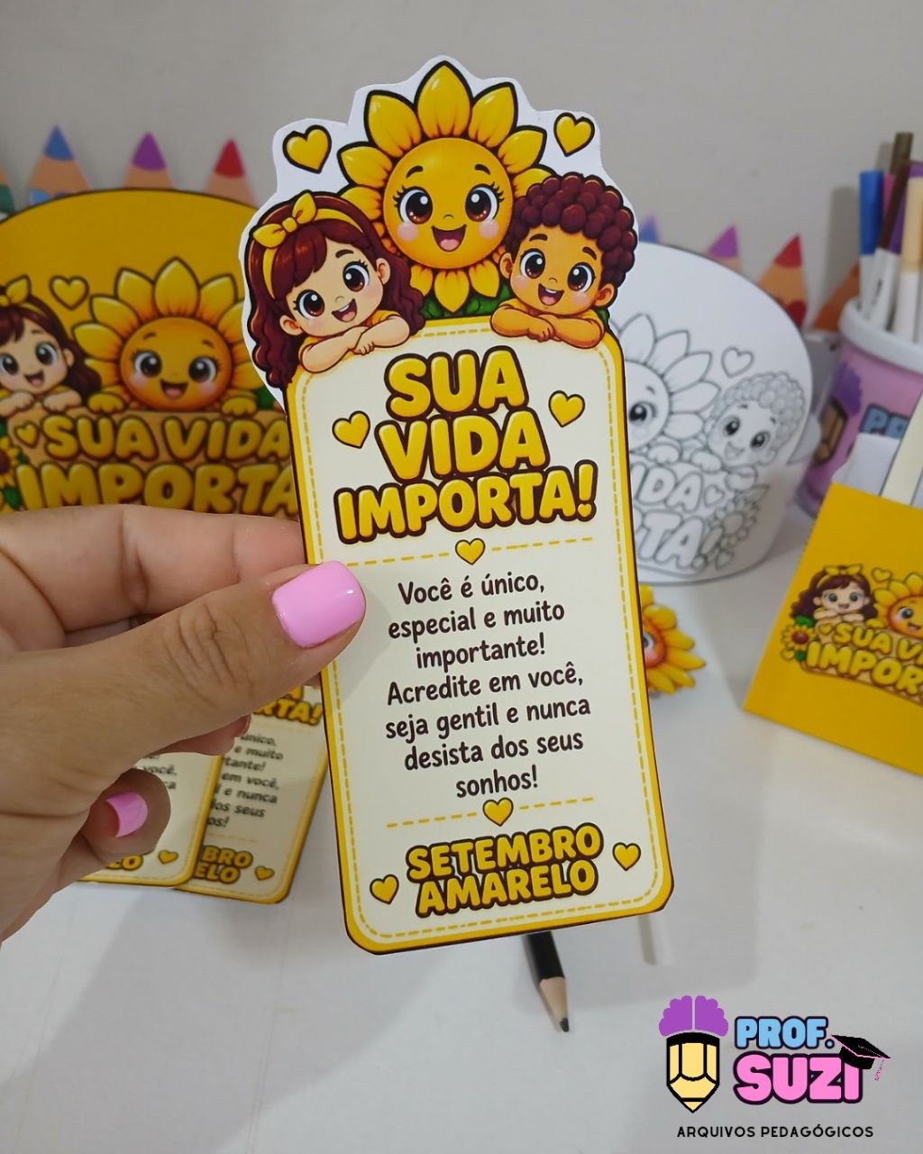 Kit de Lembrancinhas Setembro Amarelo – Sua Vida Importa! - Imagem 2