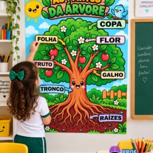 As Partes da Árvore – Cartaz Interativo