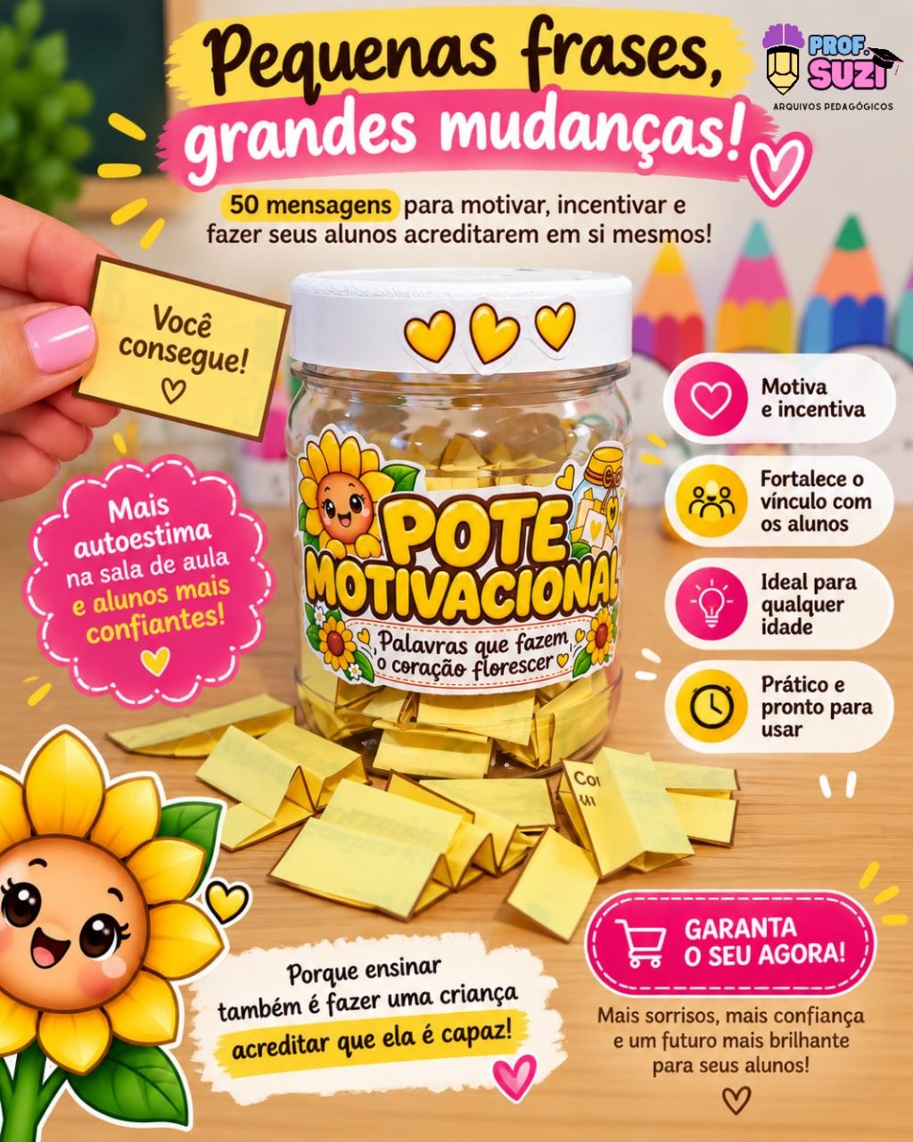 Pote Motivacional – Palavras que Florescem