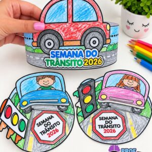 Atividades Interativas para Colorir – Semana do Trânsito | Educação Infantil