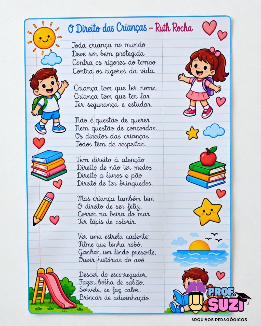 Painel O Direito das Crianças – Poema de Ruth Rocha + Atividades | Educação Infantil - Imagem 2