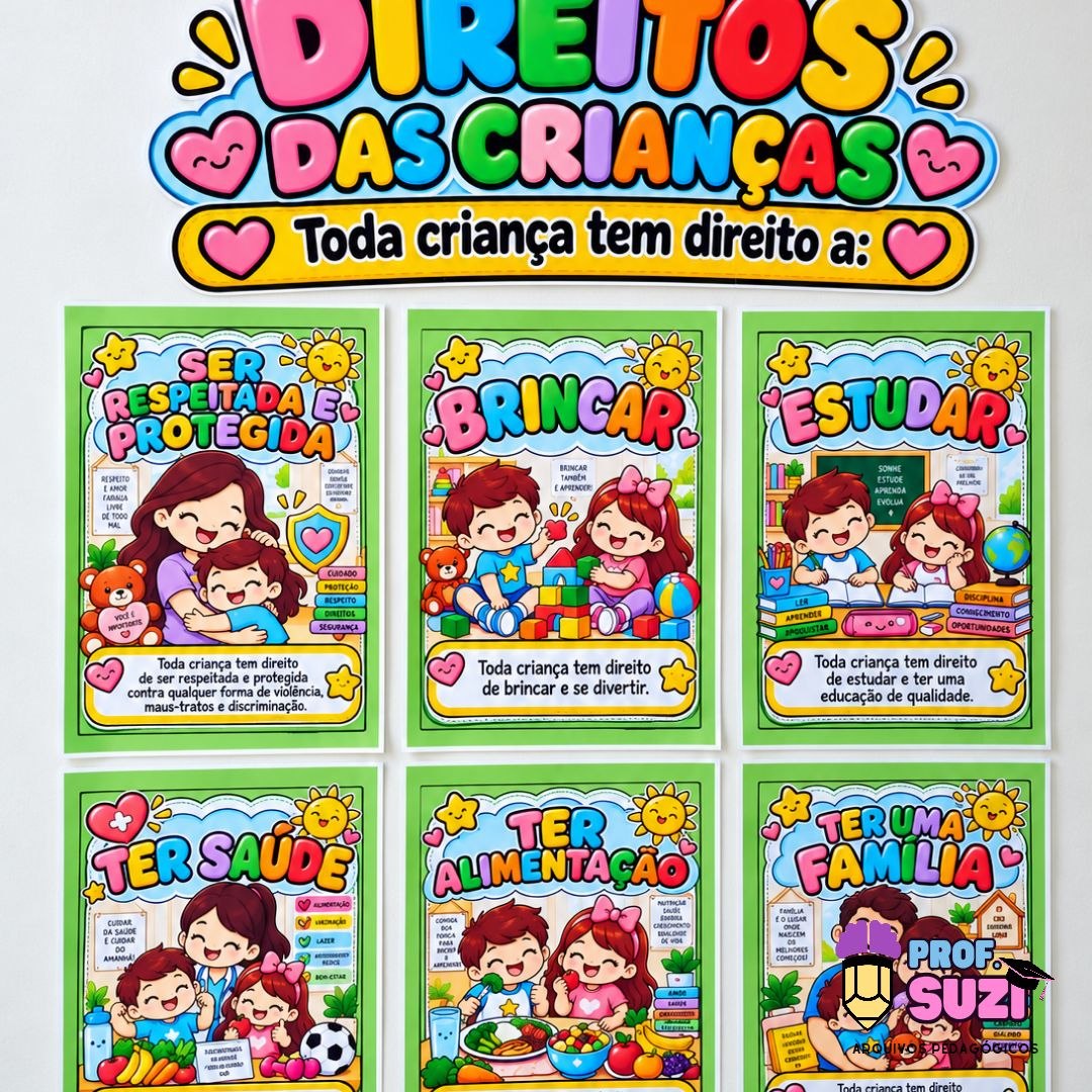 Painel Direitos e Deveres das Crianças – Educação Infantil | 6 Direitos e 6 Deveres - Imagem 2