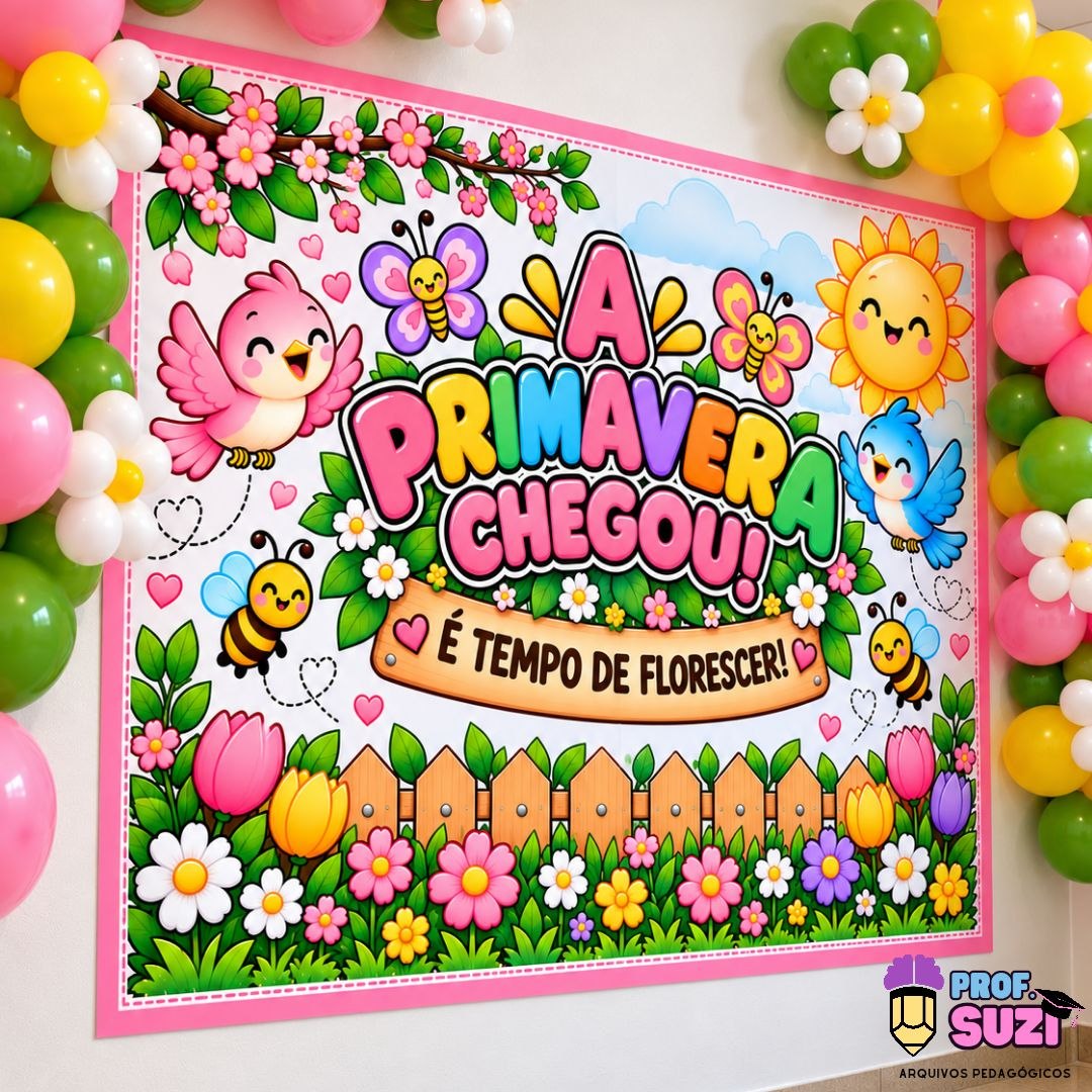 Painel Primavera – A Primavera Chegou! | Educação Infantil - Imagem 2