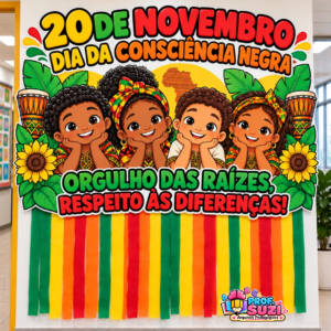 Painel Dia da Consciência Negra – 20 de Novembro | Painel Escolar para Imprimir