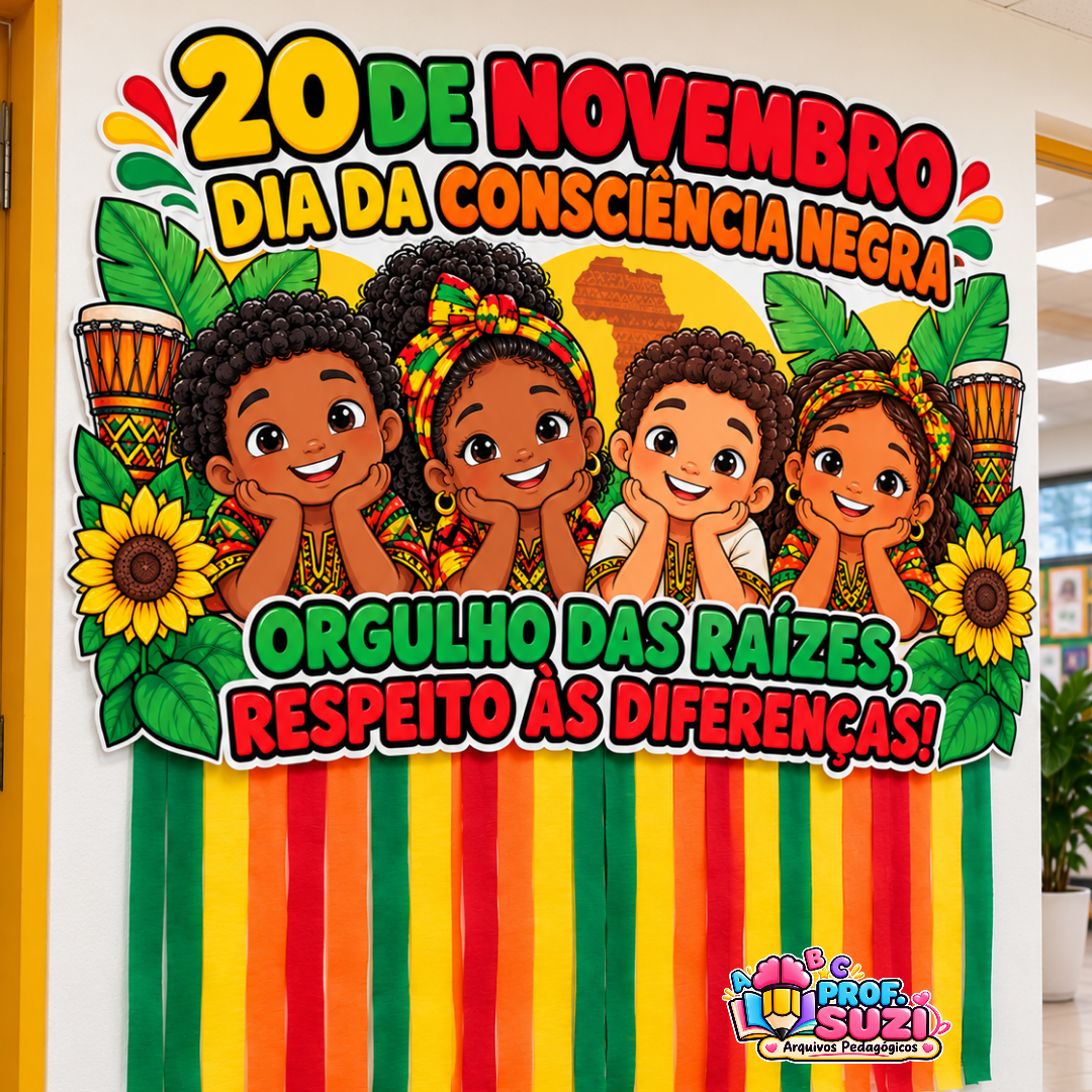 Painel Dia da Consciência Negra – 20 de Novembro | Painel Escolar para Imprimir - Imagem 2