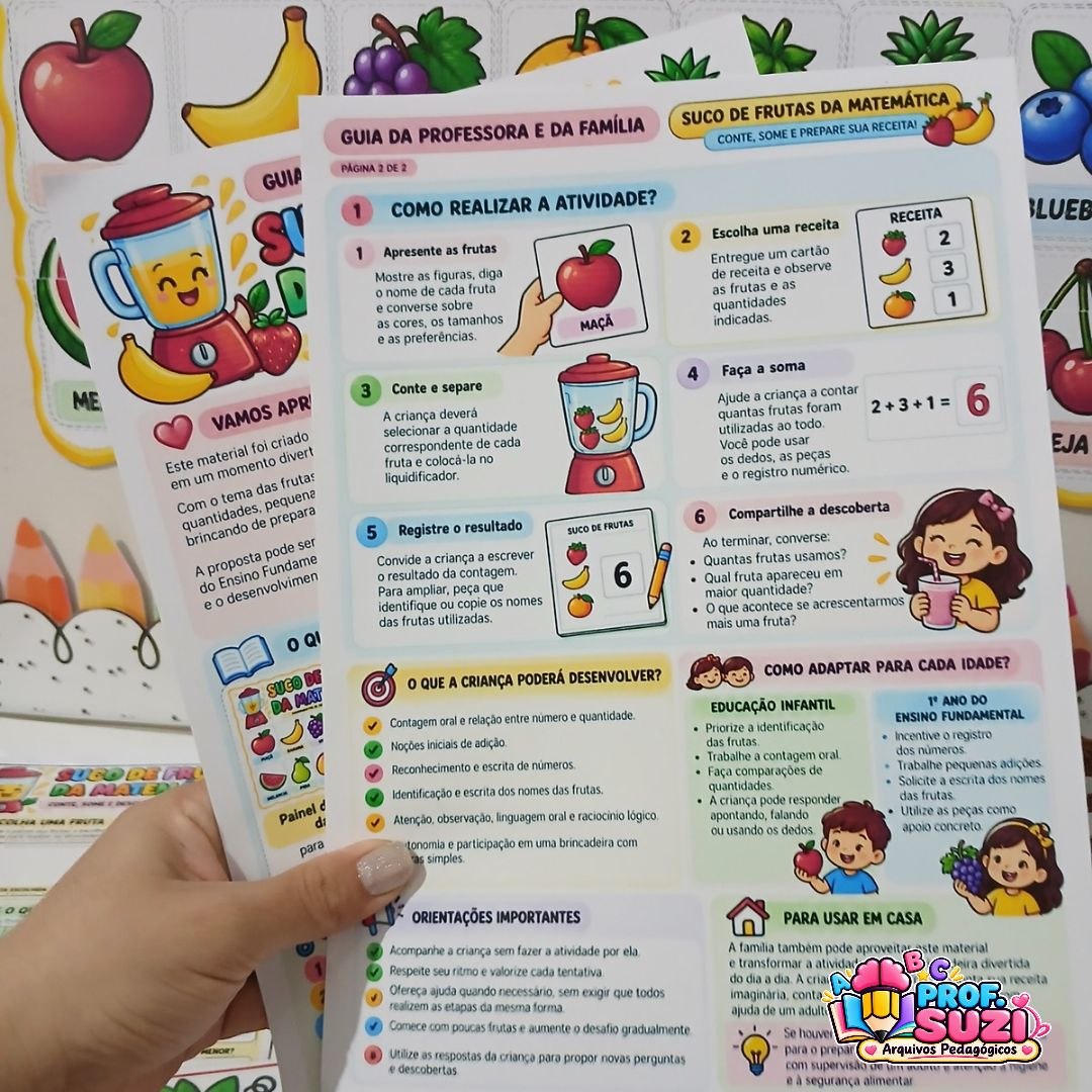 Suco de Frutas da Matemática – Recurso Pedagógico Interativo para Aprender Brincando - Imagem 9